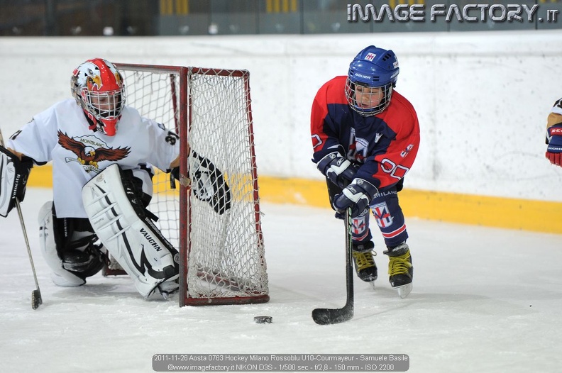 2011-11-26 Aosta 0763 Hockey Milano Rossoblu U10-Courmayeur - Samuele Basile.jpg